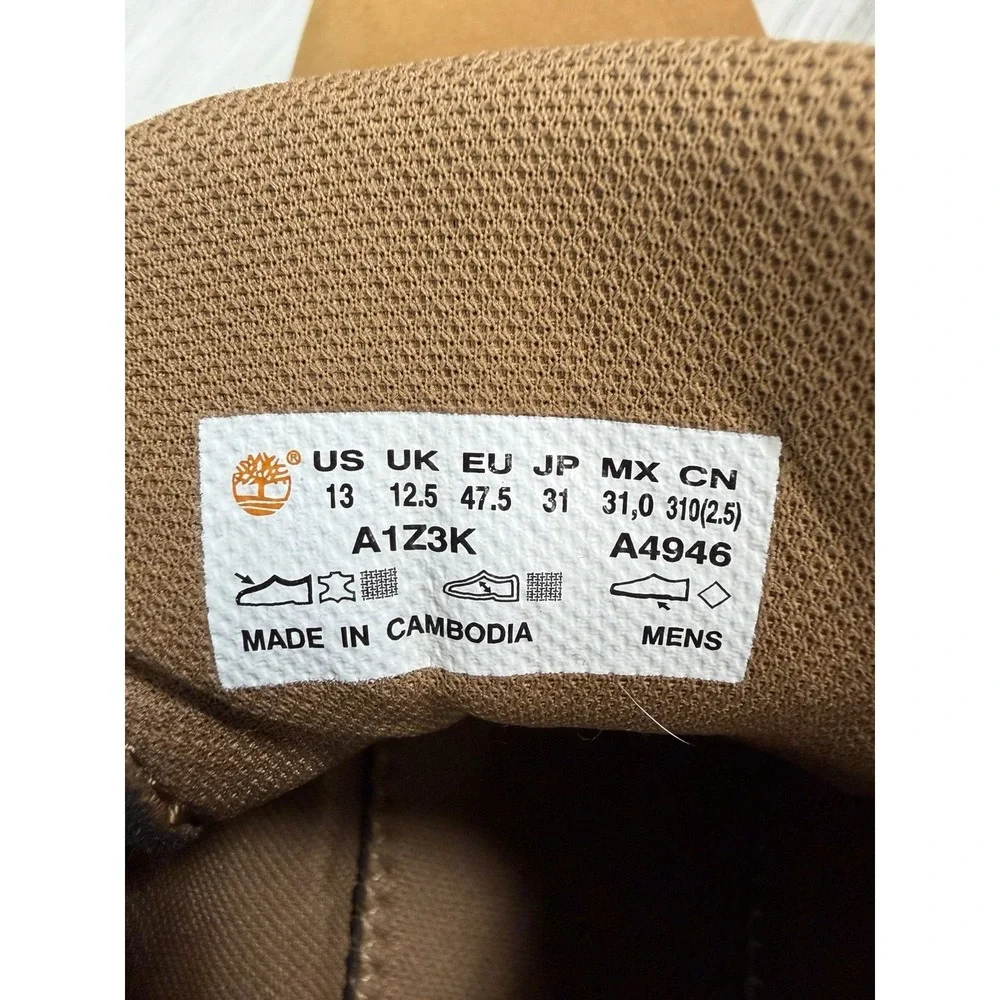 Timberland Men's Groveton Chukka Boot Wheat Nubuck Size 13 Made in Cambodia